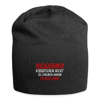 Apothekerin Lustige Spruch Beruf Apotheke Geschenk - Jersey-Beanie - Schwarz - Vorne