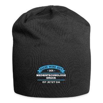 Medientechnologe Druck Design für stolze Profis - Jersey-Beanie - Schwarz - Vorne