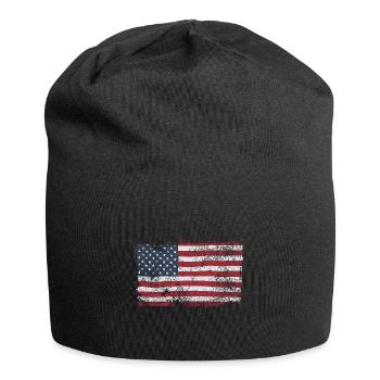 Drapeau des États-Unis - Amérique - Drapeau américain - Bannière étoilée - Bonnet en jersey - noir - Devant