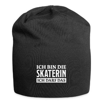 Skaterin Spruch Skating Lustiges Skaterin Geschenk - Jersey-Beanie - Schwarz - Vorne