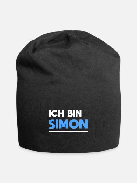 Simon Name Spruch für stolze Simons - Jersey-Beanie - Schwarz