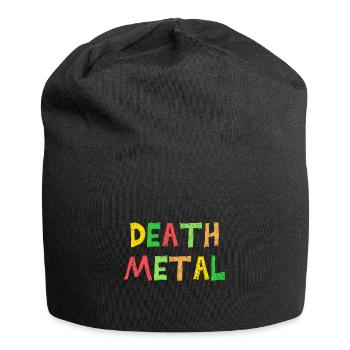 Lustig Death Metal Farbenfroh Sarkastischer Metal - Jersey-Beanie - Schwarz - Vorne