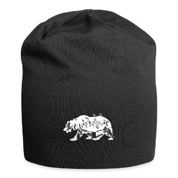 Bear and Mountains abstract - (B.C) - Jersey Beanie - black - Front