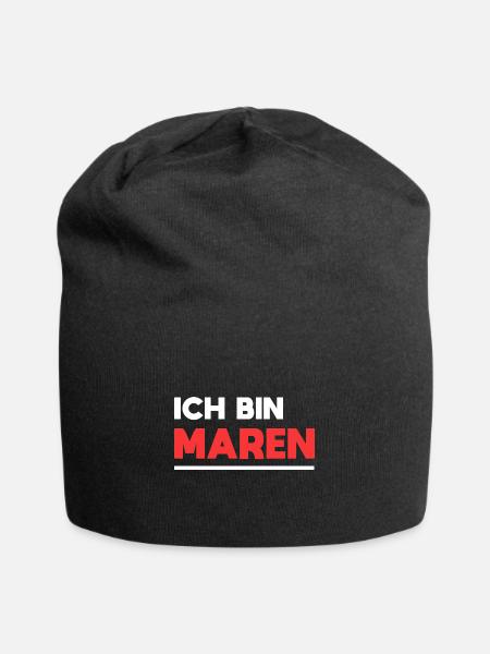 Maren Name Spruch für stolze Marens - Jersey-Beanie - Schwarz