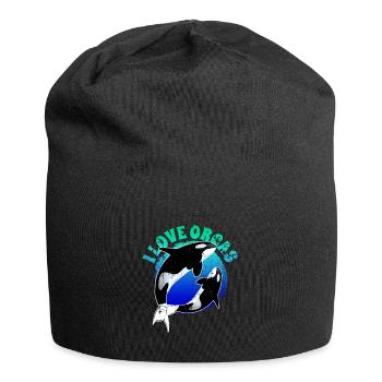 Orca Schwertwal - Jersey-Beanie - Schwarz - Vorne