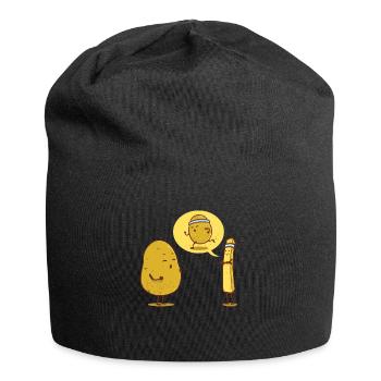 Funny Frites de pommes de terre - cadeau parfait - Bonnet en jersey - noir - Devant