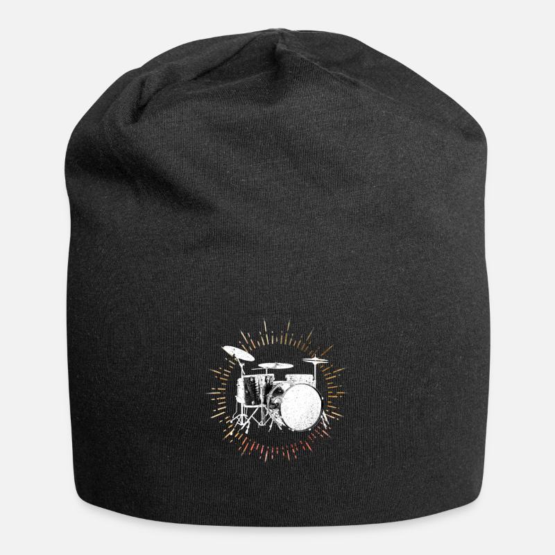 Schlagzeug - Jersey-Beanie - Schwarz