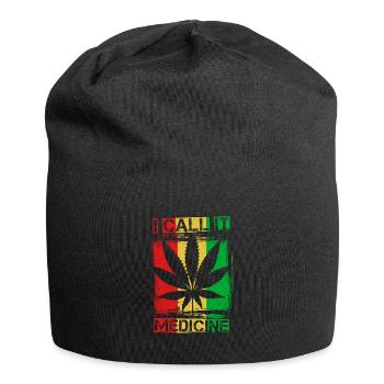 Weed Chanvre Hippie Rétro THC 420 Cadeau - Bonnet en jersey - noir - Devant