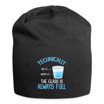 Motivation Optimismus Vollglas - Jersey-Beanie - Schwarz - Vorne