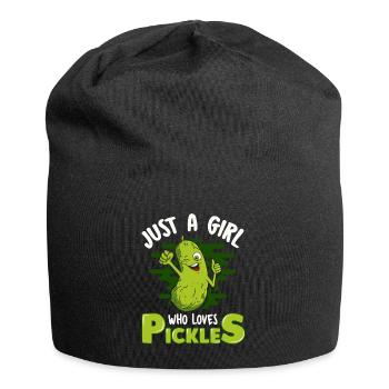 Just A Girl Who Loves Gherkins - Jersey Beanie - black - Front