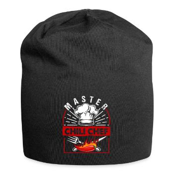 Master Chili Chef Cooking Kitchen Gift - Jersey Beanie - black - Front