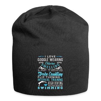 Swimming Fan Lover Watersports Athlete - Jersey-Beanie - Schwarz - Vorne