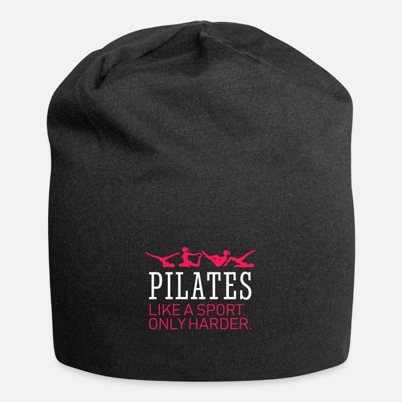 Pilates Like A Sport Funny Exercise Workout - Jersey-Beanie - Schwarz