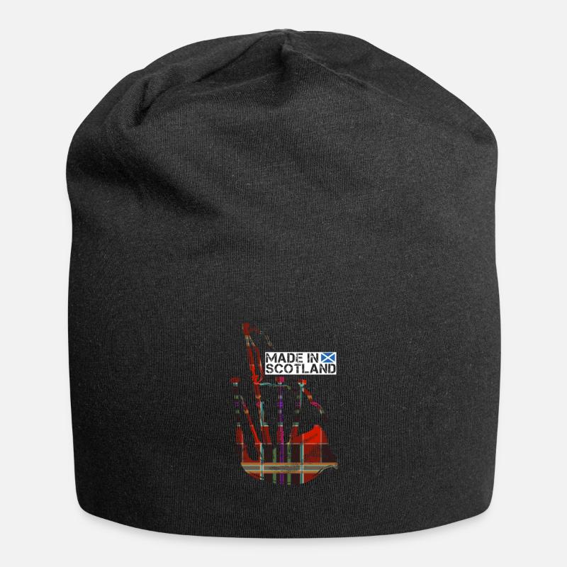 Scotland bagpipe gift - Jersey Beanie - black