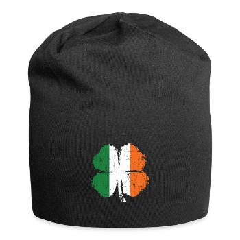 Irland Kleeblatt Geschenk - Jersey-Beanie - Schwarz - Vorne