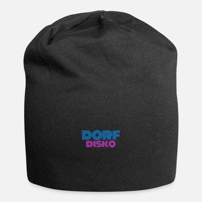 Dorfdisko Dorf Disko Dorfdisco Disco DJ Dorfkind - Jersey-Beanie - Schwarz