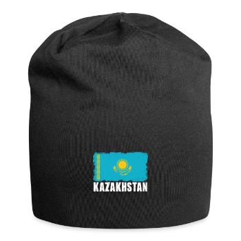 Kasachstan - Jersey-Beanie - Schwarz - Vorne