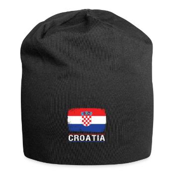 Kroatien - Jersey-Beanie - Schwarz - Vorne