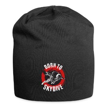 Parachute skydiving parachuting - Jersey Beanie - black - Front