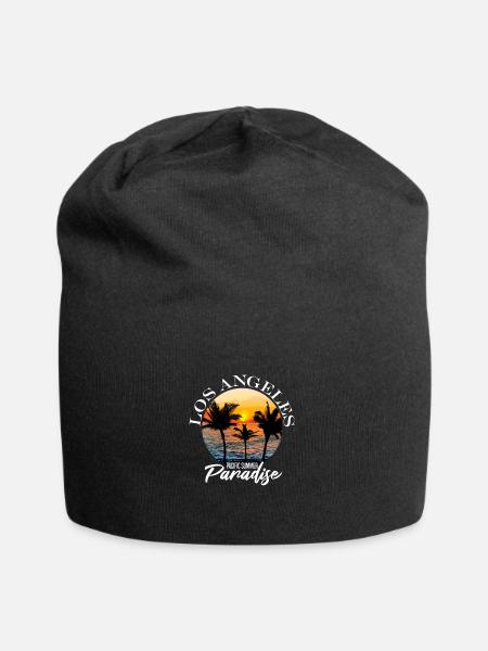 Los Angeles - Bonnet en jersey - noir