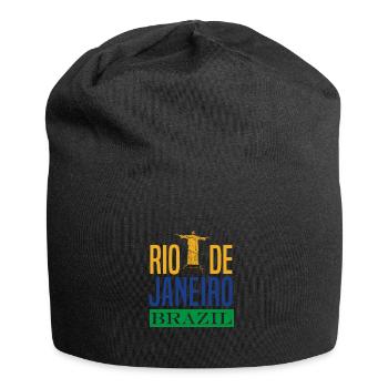 Brasilien Rio de Janeiro - Jersey-Beanie - Schwarz - Vorne