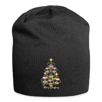 Bernese Mountain Dog Christmas Tree Gift - Jersey Beanie - black - Front