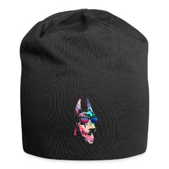 Dobermann - Jersey-Beanie - Schwarz - Vorne