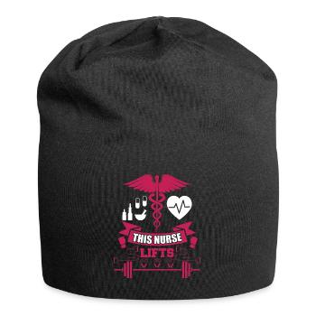 This Nurse Lifting Lifting Gym Meme - Bonnet en jersey - noir - Devant