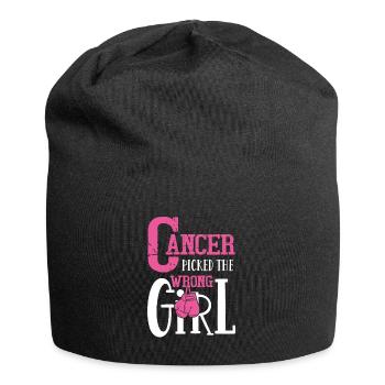 Le cancer a choisi la mauvaise fille - Bonnet en jersey - noir - Devant