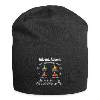 Advent Advent Christkind Poem Christmas - Bonnet en jersey - charbon - Devant
