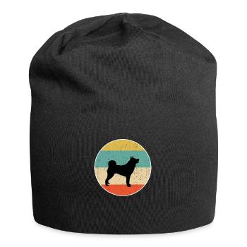 Karelischer Bärn-Hundegeschenkentwurf - Jersey-Beanie - Schwarz - Vorne
