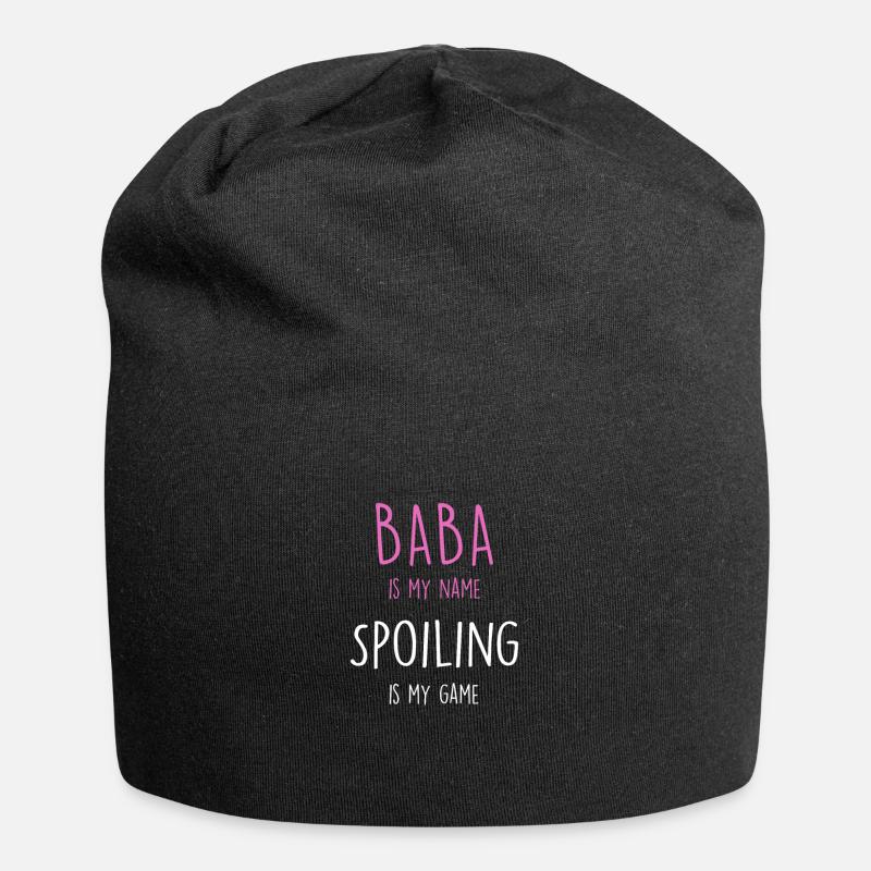 Kuchen-Großmutter-Geschenkentwurf - Jersey-Beanie - Schwarz