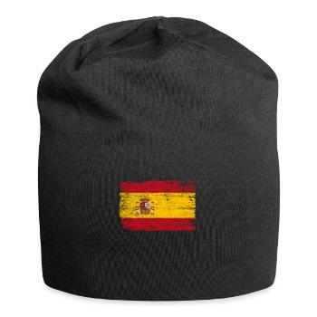Spanien Flagge - Jersey-Beanie - Schwarz - Vorne