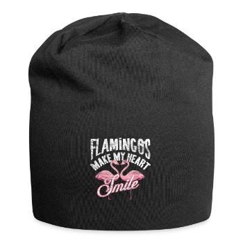 Flamingo - Jersey-Beanie - Schwarz - Vorne