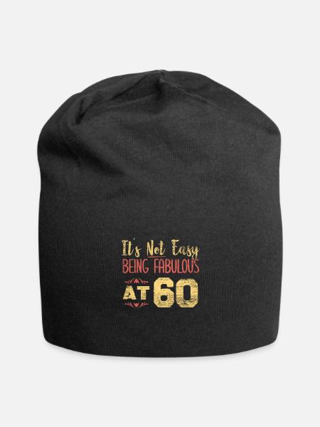 60th birthday - Jersey Beanie - black