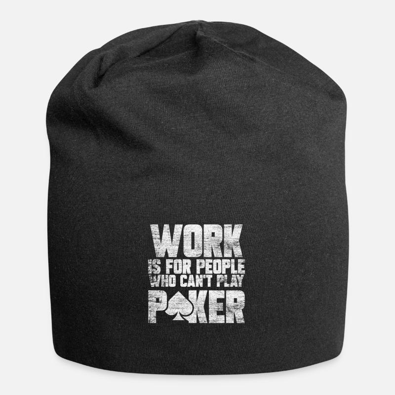 Poker - Jersey-Beanie - Schwarz