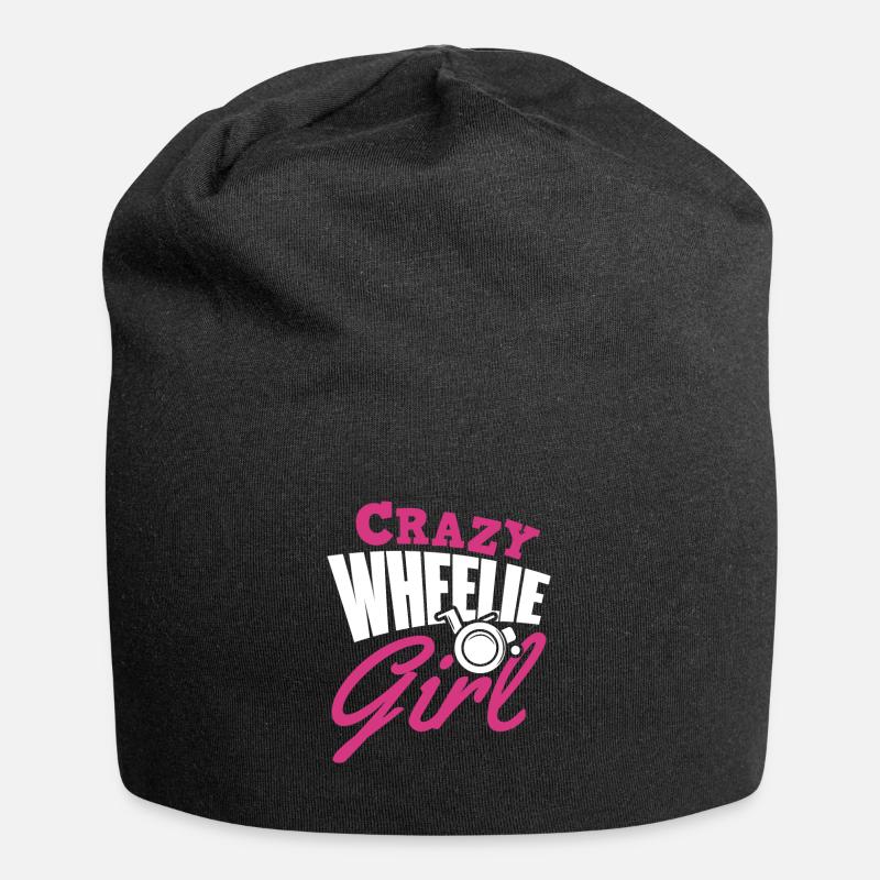 Rollstuhl Mädchen - Jersey-Beanie - Schwarz