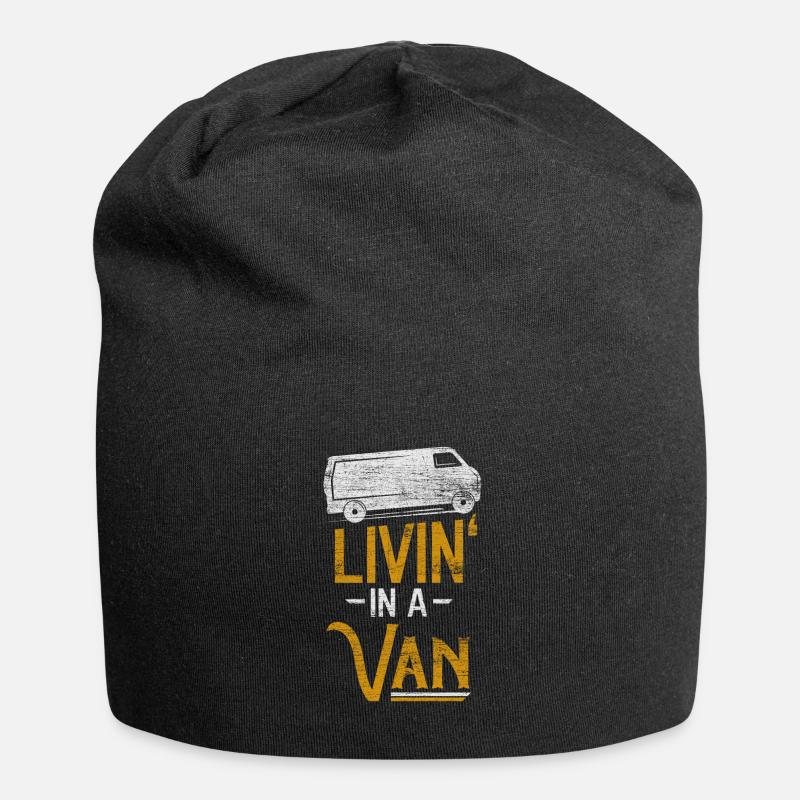 Camper van - Jersey Beanie - black