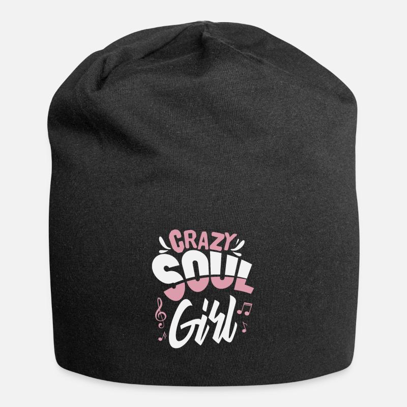 Soul Musik Mädchen - Jersey-Beanie - Schwarz