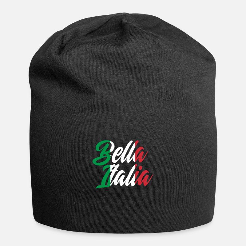 Italien - Jersey-Beanie - Schwarz