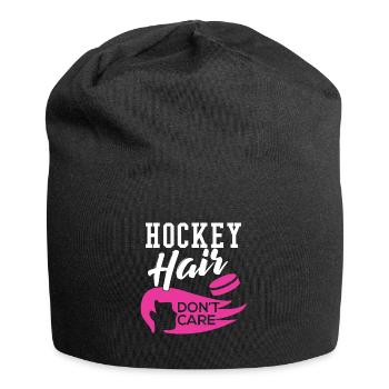 Hockey Hair Don’t Care - Bonnet en jersey - noir - Devant