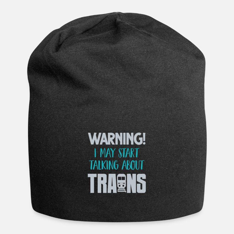 Züge - Jersey-Beanie - Schwarz