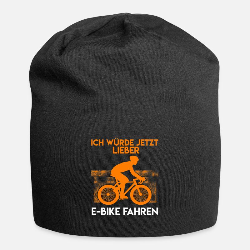 E-Biker E Bike Fahrer - Jersey-Beanie - Schwarz