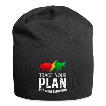 Trade Your Plan Not Your Emotions Trader Investor - Jersey Beanie - black - Front