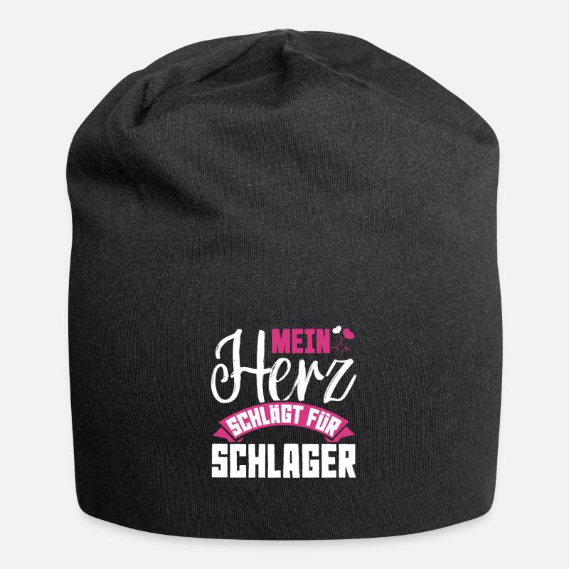 Schlager Musik - Jersey-Beanie - Schwarz