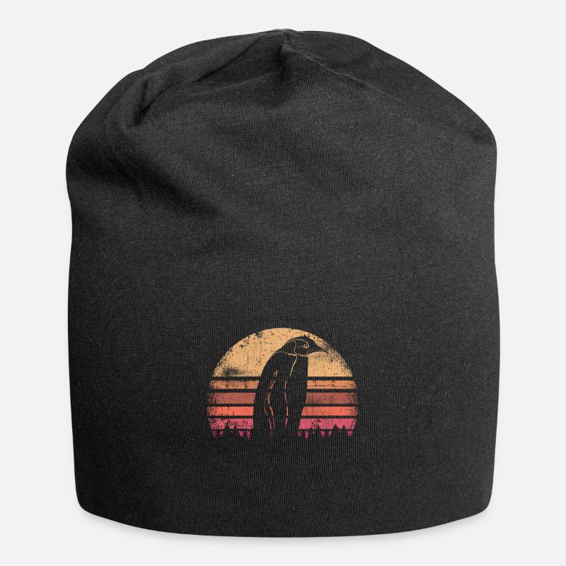 Pinguin - Jersey-Beanie - Schwarz