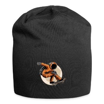 Skater astronaut skateboard outer space moon - Jersey Beanie - black - Front
