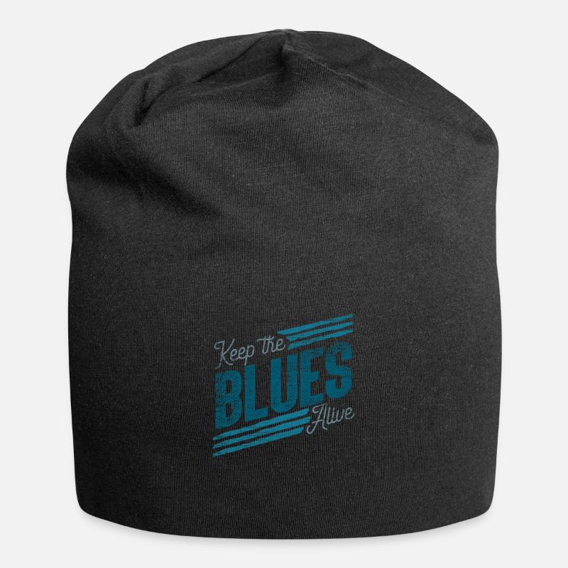 blues - Jersey Beanie - black