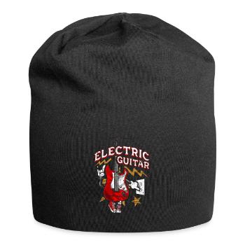 Rock Electric Guitar - Jersey Beanie - black - Front