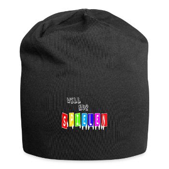 will nur spielen weiss - Jersey-Beanie - Schwarz - Vorne